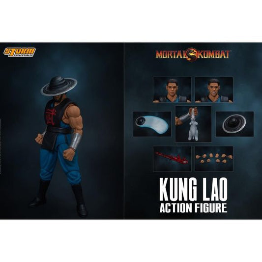 Kung Lao's ancestor the Great Kung Lao was defeated by Goro 500 years ago in the pivotal match that saw Shang Tsung attain control of the Mortal Kombat tournament. To him this contest is about more than Eathrealm's freedom. His life's goal has been to slay Goro and win the tournament, thus restoring his family's honour. After being defeated by Liu Kang in a qualifying bout, he disguised himself as one of Shang Tsung's guards to gain admittance. Kung Lao believes he is ready for the challenge. The time to av