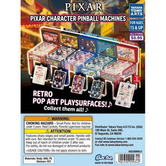 Bring the magic of the movies to your desktop with these officially licensed PIXAR Character Pinball Machines! Each gacha ball contains one surprise, miniature pinball machine featuring your favorite characters from iconic films like Cars, The Incredibles, Inside Out, Monsters, Inc., and Toy Story.

Perfect for display or a quick desk-break game, these retro-inspired designs pack big fun into a compact size.

You will receive 1 random gacha ball with toy inside.