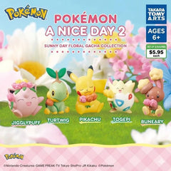 Celebrate the beauty of spring with the Pokémon Sunny Day Friends Figure Collection! This heartwarming series features beloved Pokémon relaxing among colorful flowers and enjoying a peaceful day outdoors. Each figure captures a charming seasonal moment with soft colors, cheerful expressions, and detailed sculpting that brings these fan-favorite Pokémon to life.

Perfect for collectors and Pokémon fans of all ages, these miniature figures make delightful additions to desks, shelves, display cases, and Pokémo