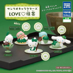 Indulge in the perfect blend of cute and classy with the Sanrio Characters Love Matcha Mini Figure Collection! This charming series features your favorite Sanrio characters enjoying delicious matcha-themed desserts, all styled in a soft green color palette inspired by traditional Japanese sweets.

Each figure comes paired with a miniature dessert and a matching plate, making them perfect for display. Characters in this lineup include Hello Kitty, Cinnamoroll, Pochacco, and Little Twin Stars (Kiki & Lala), e