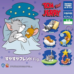 Drift off into cozy cuteness with the Tom and Jerry Sleeping Friends Mini Figure Collection! This adorable series features Tom and Jerry in peaceful, sleepy scenes, capturing a softer side of the classic duo.

Each figure showcases a relaxing pose—lounging on pillows, resting on clouds, or dozing under the stars—bringing a calm, dreamy vibe to the usually chaotic pair. Some designs even include a ball chain, making them perfect as display pieces or cute accessories for bags and keys.

Perfect for fans of To