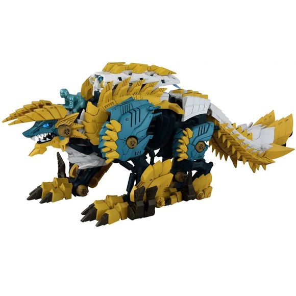 PRE-ORDER: Expected to ship in February 2027.

In a dream collaboration between "Monster Hunter" and "Zoids," this "Synergenex" set captures a world where hunters team up with Zoids, equipped with weapons and sporting markings that mimic the monsters, to hunt down their prey!

This is a Zoid with a completely new sculpted skeleton and armor, modeled after the Zinogre from "Monster Hunter"! Assemble the individual parts to activate motorized action! A new motorized gimmick recreates the monster's signature r