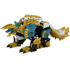 PRE-ORDER: Expected to ship in February 2027.

In a dream collaboration between "Monster Hunter" and "Zoids," this "Synergenex" set captures a world where hunters team up with Zoids, equipped with weapons and sporting markings that mimic the monsters, to hunt down their prey!

This is a Zoid with a completely new sculpted skeleton and armor, modeled after the Zinogre from "Monster Hunter"! Assemble the individual parts to activate motorized action! A new motorized gimmick recreates the monster's signature r
