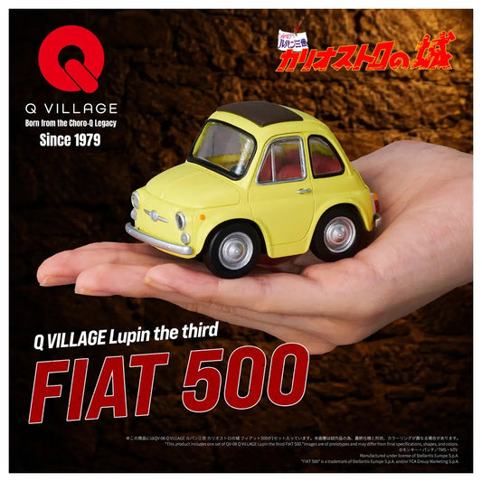 (PRE-ORDER: JUL 2027) Takara Tomy Lupin III The Castle of Cagliostro Q VILLAGE QV-08 Fiat 500 Set