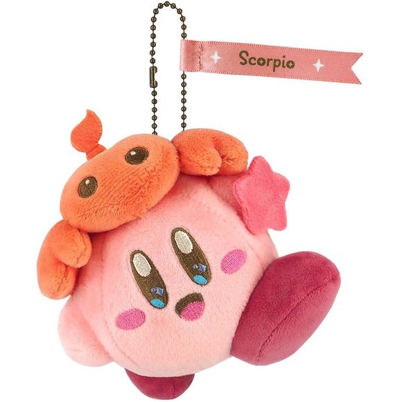 An adorable plush kirby keychain that is approximately 12cm x 9.5cm x 11cm.  Great for backpacks or keychains!