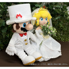 Sanei Super Mario Odyssey: Plush Toy Mario & Peach Wedding Set