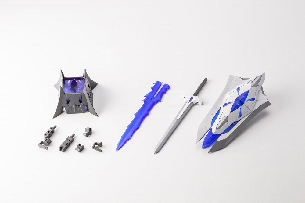 <p>Upgrade your model kit arsenal with the <strong>Kotobukiya M.S.G Heavy Weapon Unit 25 Knight Master Sword</strong>!</p>

<p>Designed around the concept of a legendary fantasy weapon, the Knight Master Sword can be displayed in its massive Large Sword Mode or separated into multiple components for a variety of battle configurations.</p>

<p>The inner Knight Master Sword can be drawn directly from the larger weapon, while the outer blade section can transform into the Knight Master Shield. Additional grip