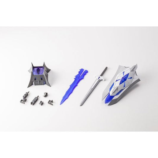 <p>Upgrade your model kit arsenal with the <strong>Kotobukiya M.S.G Heavy Weapon Unit 25 Knight Master Sword</strong>!</p>

<p>Designed around the concept of a legendary fantasy weapon, the Knight Master Sword can be displayed in its massive Large Sword Mode or separated into multiple components for a variety of battle configurations.</p>

<p>The inner Knight Master Sword can be drawn directly from the larger weapon, while the outer blade section can transform into the Knight Master Shield. Additional grip