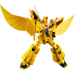 From the anime “The Brave of Gold Goldran” comes the fourth addition to the Kotobukiya Brave model kit series: Sky Goldran!

You can reenact scenes from various parts of the anime by recreating the form of Sky Goldran who made its debut within the middle of the adventure, to the signature Goldran you can see from the start of the series. 

Each part has been carefully designed to match the proportions in the anime character designs, and includes flexible joints, giving this model many options to pose!