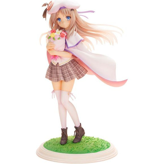 From the series “Kud Wafter,” which will soon be getting an anime adaptation, comes a 1/7 scale figure of self-proclaimed exotic mascot Noumi Kudryavka! Based on the original concept art drawn by Na-Ga in commemoration of the “Kud Wafter Anime Project,” the figure features tiny details from the illustration such as the signature large hat, cape, hair flowing in the wind, bouquet clutched to her chest were all faithfully recreated within this sculpt. Her hair was also made using clear parts to create a beaut