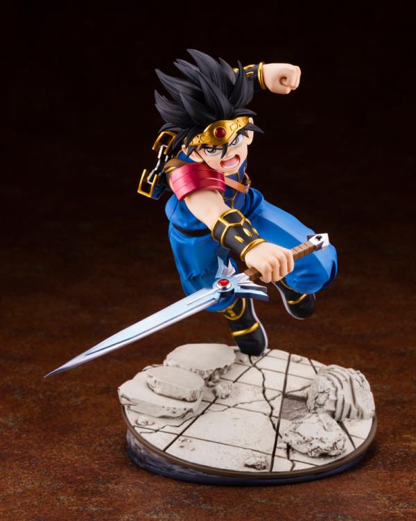 The main character from Dragon Quest appears in ArtFX J form! Dai holds his sword to confront the enemy. Both arms and the hips of this statue are posable, to display at the perfect angle. The LED light in Dai's hand will add to the effect and make this the perfect statue for your collection! The figure also includes an interchangeable scabbard for Dai's sword to display different versions from earlier and later in the series.