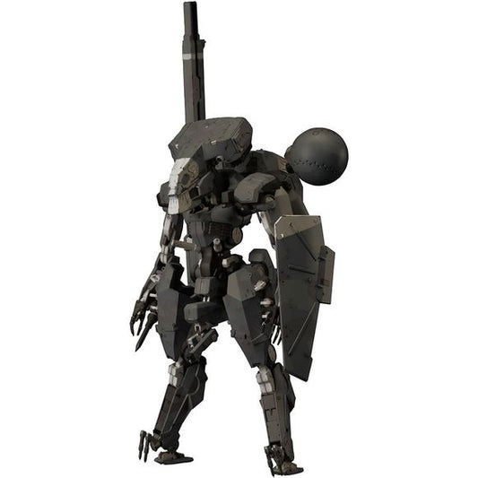 Kotobukiya's amazingly detailed model kit of the black version of the Metal Gear Sahelanthropus bipedal tank seen in "Episode 50 [EXTREME] Sahelanthropus" from "Metal Gear Solid V: The Phantom Pain" is back! It's molded in color so painting isn't required (although, as with just about any model kit, painting it will help it look its absolute best), and it snaps together so glue isn't required either. It comes with its archaeal blade, archaeal grenade, special shield, and a base. It can transform between its