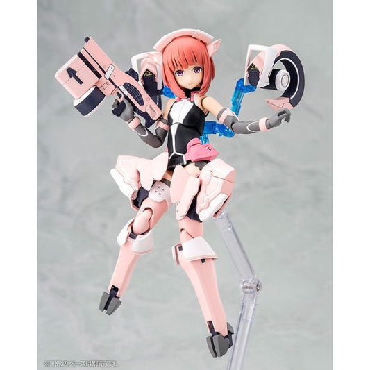 The latest model to join Kotobukiya’s original Megami Device series is the Another Version of Aika Aikawa, Aika Aikawa [Jin-ai], from the popular mobile game, Alice Gear Aegis! 

As an added bonus, the kit comes with a present code to receive an item in the game designed by Humikane Shimada! The Unarmed Mode for Aika Aikawa [Jin-ai] underwent a renewal from the standard Aika Aikawa. To further match the character’s look in the game, newly sculpted three face parts and bangs are included in this kit. As pa