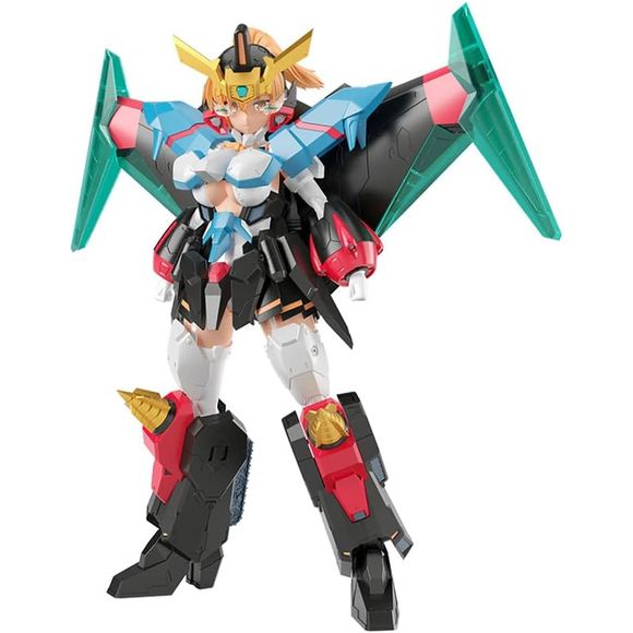 Gaofighgar from The King of Braves GaoGaiGar joins the Cross Frame Girl lineup! Gaofighgar is completed by combining Phantom Gao with Gaofer and three types of Gao mecha. A reproduction of the Broken Phantom and hand parts for deploying the Protect Wall are included. Gaofighter is reproduced by replacing the variable Ultech engine. Also included is the Gatling Driver and a Dividing Driver! Gaofighgar's special move, Hell and Heaven, can also be reproduced with special hand parts, and she can also assume the
