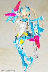 Megami Device Asura Ninja returns in her secondary color scheme!  Her Machinika body is highly posable, and she can be enjoyed barefoot and bare-handed with parts replacement; she has a new hairstyle too, which is interchangeable with her original hairstyle. She has 3 prepainted faceplates, and she comes with all the things a ninja needs: shuriken, kunai, ninja swords, and other weapons too. In addition, she can also use weapons and armor from Kotobukiya's M.S.G., Frame Arms and Frame Arms Girls series!