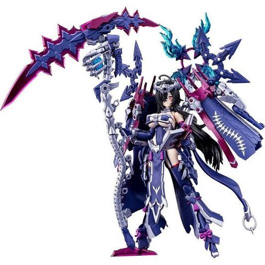 Tsukuyomi clad in Regalia armor joins the lineup alongside the highly acclaimed kits, AUV Susanowo and Amaterasu. While it is a Regalia kit, it features plenty of volume on par with the Susanowo Guren and Souen kits. Several parts were newly sculpted for this character!
A support mech can also be assembled from the parts for even more enjoyment.

Megami Device is a plastic model kit series combining Bishoujo-style beauties and heavy-duty weapons and armor.
This model was designed by Nidy-2D-, the creator of