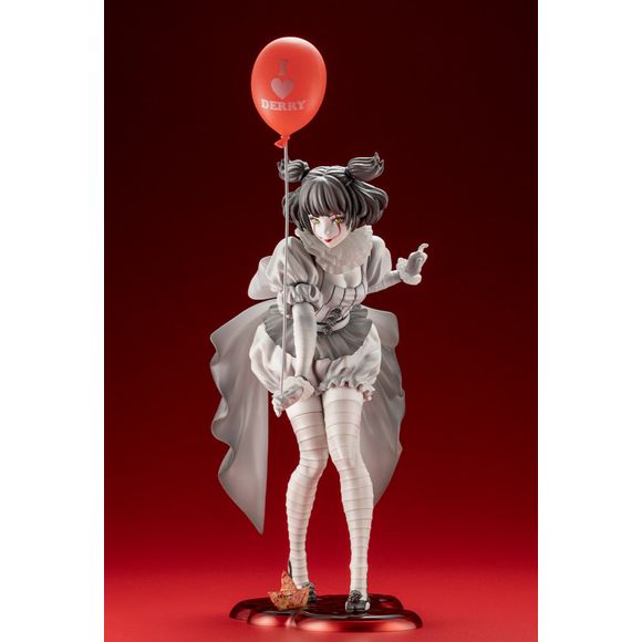 (PRE-ORDER: December 2023) Kotobukiya IT (2017) Bishoujo Pennywise Monochrome Ver. 1/7 Scale Figure Statue | Galactic Toys & Collectibles