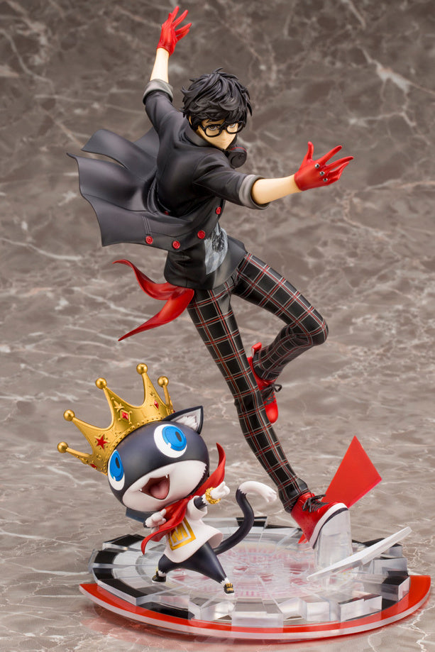 The Hero and Morgana from the sound action game "Persona 5: Dancing Star Night" return to Kotobukiya's "ARTFX J" figure lineup! This figure captures the energy and style of the game perfectly, with both characters wearing their banquet/stage costumes in dynamic poses