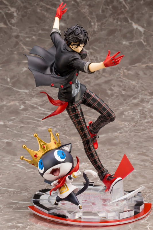 The Hero and Morgana from the sound action game "Persona 5: Dancing Star Night" return to Kotobukiya's "ARTFX J" figure lineup! This figure captures the energy and style of the game perfectly, with both characters wearing their banquet/stage costumes in dynamic poses