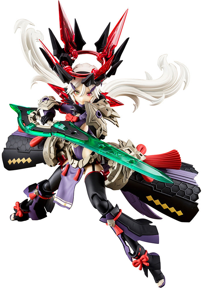 Megami Device's Susanowo gets a new plastic model kit release in her Regalia armor! She shares some equipment with the 'Amaterasu Regalia,' version and also features all-new weapons and with a royal appearance befitting of her "Regalia" title.