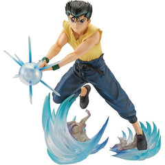 Kotobukiya brings us a new and improved "ARTFX J" figure of Yusuke Urameshi, the main character from the timeless anime masterpiece "Yu Yu Hakusho"! Based on the ever-popular Dark Martial Arts Tournament arc, Yusuke's pose and details have been significantly upgraded from the earlier release, and an effect base is now included as well. This figure showcases Yusuke's "Reimaru" move, with his clothing and the effect parts that form his base creating a sense of dynamism.

[Figure Size]: Approximately 18.5cm (7