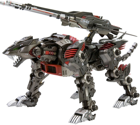 The Lightning Saix Marking Plus returns to Kotobukiya's "Zoids" model-kit lineup! Lightning Saix's red fins and sharp-edged armor makes this kit really stand out; its unique form boasts an impressive range of articulation and flexibility, allowing it to be displayed in a variety of dynamic action poses.