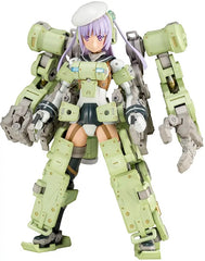 <p>Build and customize Greifen from Kotobukiya's popular <em>Frame Arms Girl</em> series!</p>

<p>Based on the original Frame Arms Greifen mecha designed by Tomotake Kinoshita, Greifen combines an articulated character model with a massive mechanical powered suit. Her signature sub-arms and oversized mechanical hands give the completed kit an imposing appearance while offering plenty of possibilities for posing and customization.</p>

<p>Greifen's powered suit can be transformed into a bipedal vehicle confi