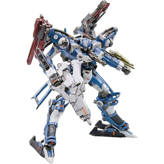 From Kotobukiya. Introducing ORACLE, piloted by the commander of the Alliance's Tactical Unit forces, Evangel, now available in the ARMORED CORE V.I. series. This kit features new parts, including the CR-C89E core, LH07_DINGO2 leg parts, and WB15L-GERYON2 right shoulder armor, all rendered in a vibrant blue that showcases a stunning mix of colors. Display ORACLE alongside the Foxeye Ver. to recreate iconic scenes from the game. While the kit stands strong on its own, it can also be combined with other V.I.