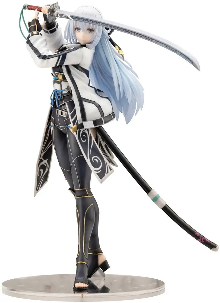 <p><strong>PRE-ORDER: Expected to ship in May 2027.</strong></p>

<p>From <em>The Legend of Heroes: Trails through Daybreak</em> comes Shizuna Rem Misurugi as an impressive scale figure from Kotobukiya!</p>

<p>Shizuna is brought to life in her distinctive black-and-white outfit, wielding her massive sword with confidence. Her flowing light blue hair, detailed clothing, and dynamic weapon pose capture the cool and formidable presence of the Divine Blade of Silver.</p>

<p>Intricate sculpting throughout her
