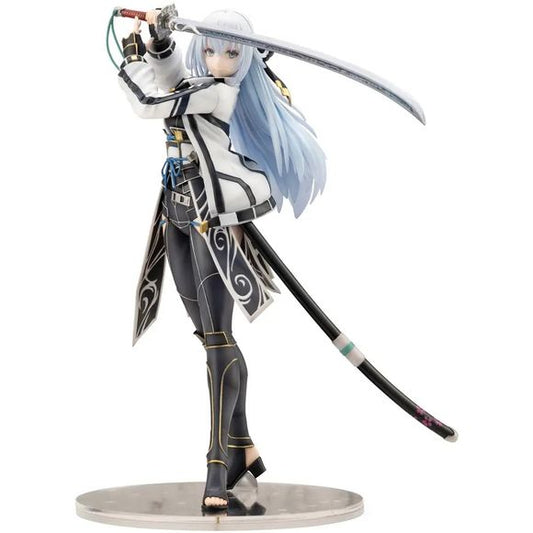 <p><strong>PRE-ORDER: Expected to ship in May 2027.</strong></p>

<p>From <em>The Legend of Heroes: Trails through Daybreak</em> comes Shizuna Rem Misurugi as an impressive scale figure from Kotobukiya!</p>

<p>Shizuna is brought to life in her distinctive black-and-white outfit, wielding her massive sword with confidence. Her flowing light blue hair, detailed clothing, and dynamic weapon pose capture the cool and formidable presence of the Divine Blade of Silver.</p>

<p>Intricate sculpting throughout her