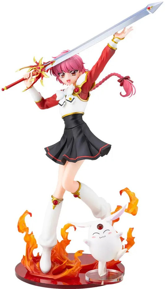 <p><strong>PRE-ORDER: Expected to ship in June of 2027.</strong></p>

<p>Hikaru Shidou from the TV anime Magic Knight Rayearth joins Kotobukiya's lineup as a 1/7 scale figure, captured mid-action with her sword raised and her bright, cheerful expression.</p><p>Her flowing hair and accessories are sculpted in detail. The paint on her outfit shows off different textures through fine gradations and precise color separation. Translucent flame effects on the base add a vivid 3D look, and Mokona is included on a