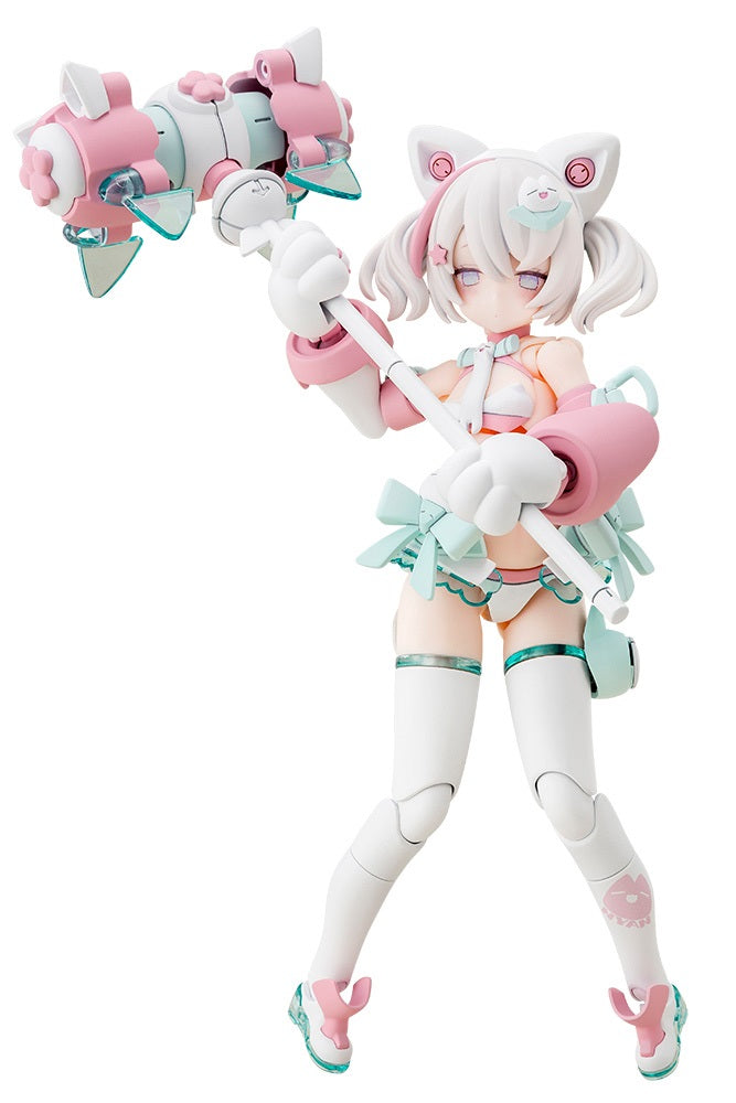 <p><strong>PRE-ORDER: Expected to ship in May of 2027.</strong></p>

<p>Add a fresh color variation to your <strong>Megami Device</strong> collection with <strong>Kotobukiya PUNI☆MOFU Shiro Mao</strong>. This version reimagines Mao in a white-themed palette with updated expressions and newly sculpted mascot parts.</p>

<p>Built around the compact <strong>Machineca Block2-S</strong> body designed by Masaki Apsy, the kit offers flexible articulation for standing, seated and action poses. Display Shiro Mao in