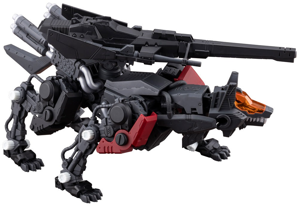 <p><strong>PRE-ORDER: Expected to ship in May of 2027.</strong></p>

<p>Irvine’s signature <strong>Command Wolf</strong> from <strong>ZOIDS: Chaotic Century</strong> returns as a <strong>Kotobukiya Highend Master Model (HMM) 1/72 scale kit</strong>. This 1999 Recolor version recreates the dramatic jet-black body and red shoulder armor associated with the anime.</p>

<p>Open the cockpit canopy to place the included Irvine pilot figure inside. The back-mounted equipment can be configured with either the Long-