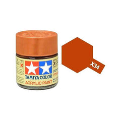 Tamiya 81534 X-34 Metallic Brown Acrylic Paint 10ml | Galactic Toys & Collectibles