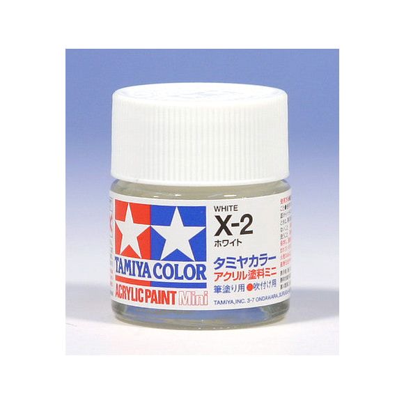 Tamiya Color Mini X-2 White Acrylic Paint 10ml | Galactic Toys & Collectibles