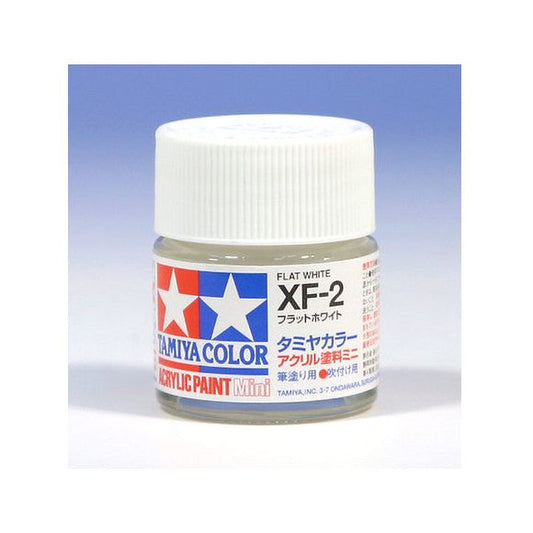 Tamiya Color Mini XF-2 Flat White Acrylic Paint 10ml | Galactic Toys & Collectibles