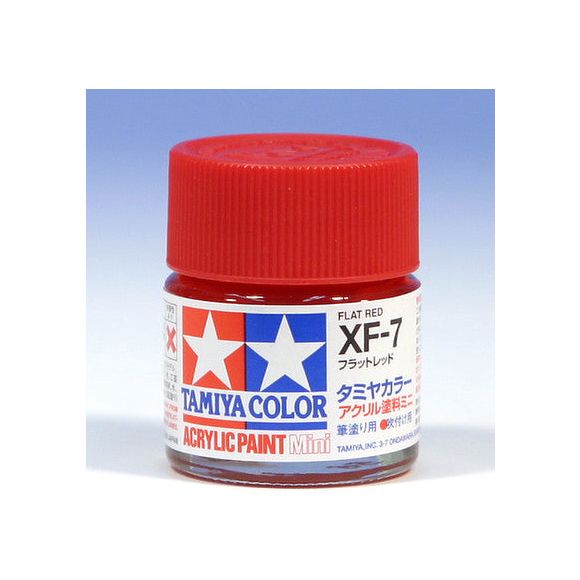 Tamiya Color Mini XF-7 Flat Red Acrylic Paint 10ml | Galactic Toys & Collectibles
