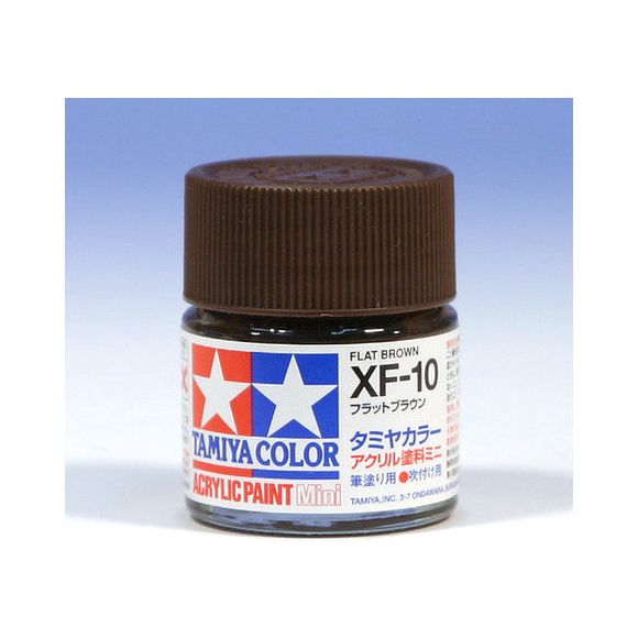 Tamiya Color Mini XF-10 Flat Brown Acrylic Paint 10ml | Galactic Toys & Collectibles