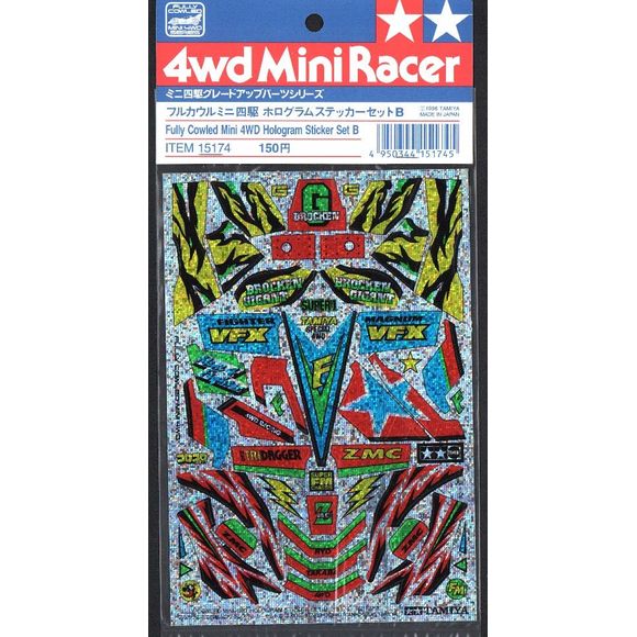 Tamiya Mini 4WD Fully Cowled Hologram Sticker Set B | Galactic Toys & Collectibles