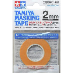 Tamiya bring us Tamiya Masking Tape 2mm - for use on plastic and R/C models. PET plastic covers help prevent distortion and allow minimal dust to settle on the tape for superior longevity.