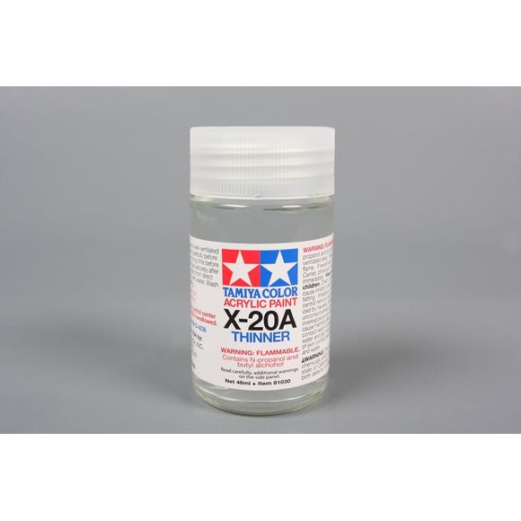 Tamiya 81030 Poly Acrylic Paint Thinner X-20A X20A 46ml Bottle | Galactic Toys & Collectibles
