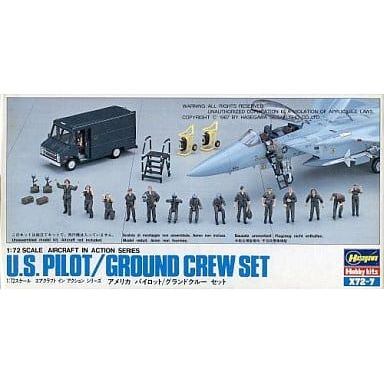 Hasegawa U.S. Pilot & Ground Crew Set 1/72 Scale Plastic Kit | Galactic Toys & Collectibles