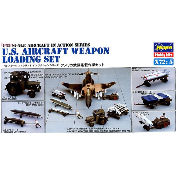 Hasegawa US Aircraft Weapon Loading Set 1/72 Scale Model Kit | Galactic Toys & Collectibles