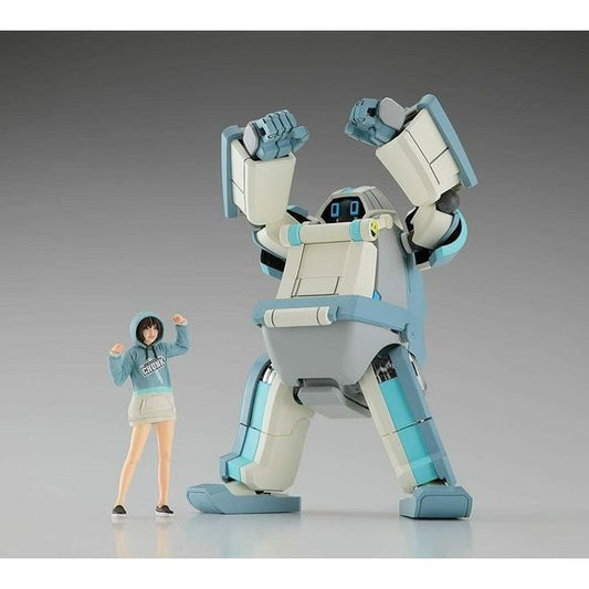 Hasegawa Mechatro Chunk No.02 Grayish Mint w/Support Girl 1/35 Scale Model Kit | Galactic Toys & Collectibles