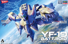 This model kit from Hasegawa is a new mold! Isamu Dyson's YF-19 from the OVA "Macross Plus," in its Battroid form, gets a new 1/72-scale model kit! Glue is not required for assembly, and it features poly joints for posability; it's molded in six colors and decals are included too, so you can get a fantastic result just by assembling it and applying the decals! A gunpod is included, which can be attached to the back of the shield. 

Height: 8.8 inches tall