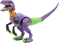 Imagine a velociraptor combined with EVA-01 from "Rebuild of Evangelion" -- and just like that, your wish has come true: this model kit from Fujimi combines the legendary dinosaur with the iconic mecha! This accurate velociraptor model kit is cast in EVA-01's signature purple and green colors; the kit is molded in color so paint isn't needed, and vivid stickers are included to reproduce EVA-01's markings! Even better, the dinosaur will be posable after assembly, with movable arms, wrists and ankles. It also