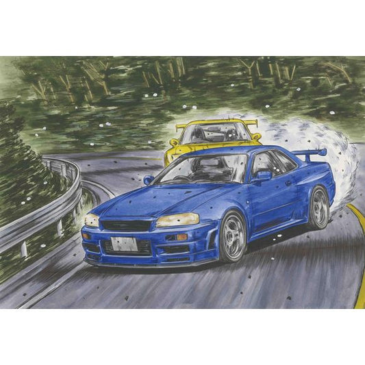 Fujimi Initial D Nissan Skyline GT-R BNR34 Kozo Hoshino 1/24 Scale Model Kit