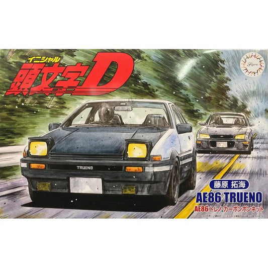 Experience the thrill of racing with the Fujimi ISD19 1/24 Initial D Series No. This model kit features a carbon hood and is designed after Takumi Fujiwara's car. Become a part of Initial D and feel the rush of the track!  This is a model kit and requires assembly and painting.
