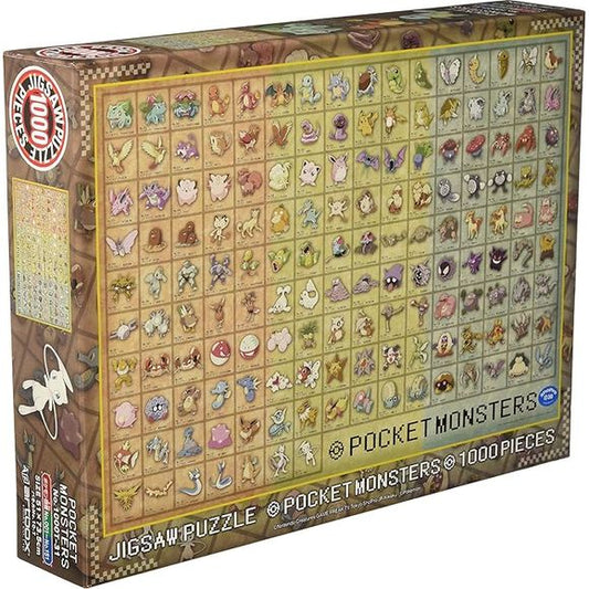 Ensky Pokemon Pokedex No. 001 - No. 151 Jigsaw Puzzle (1000 Pieces) | Galactic Toys & Collectibles