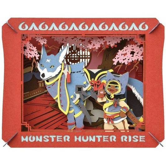Ensky PT-238 Paper Theater Monster Hunter Rise Otomo Airou & Palamute | Galactic Toys & Collectibles